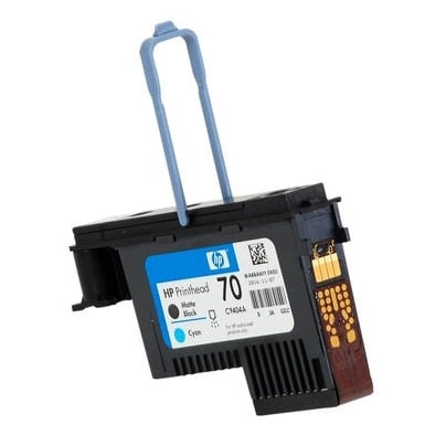 HP 70 Matte Black Cyan Printhead, Reconditioned with WARRANTY C9404A