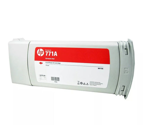 HP 771A Chromatic Red Ink Cartridge 775ml (B6Y16A) OEM - Partially Used - 55% FULL MINIMUM