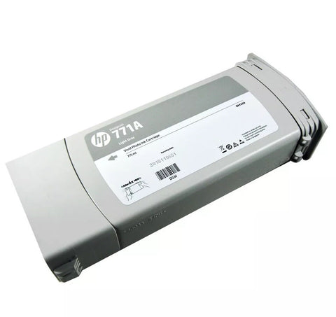 HP 771A Light Gray Ink Cartridge 775ml (B6Y22A) OEM - Partially Used - 55% FULL MINIMUM