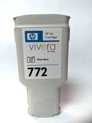 OEM HP 772 Photo Black Ink Cartridge CN633A - Partially Used - 55% FULL MINIMUM