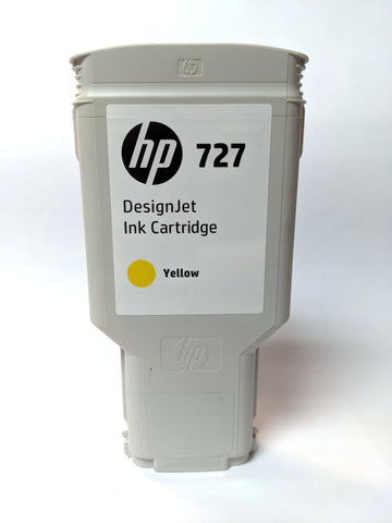 HP 727 Yellow Ink Cartridge 300ml F9J78A - Partially Used