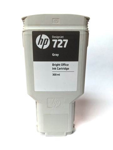 HP 727 Gray Ink Cartridge 300ml F9J80A - Partially Used