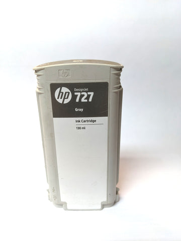 HP 727 Gray Ink Cartridge 130 ml B3P24A - Partially Used - 55% FULL MINIMUM