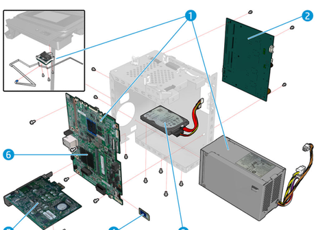 Mechatronics PCA Service Kit for HP DesignJet T1700, T1708, Z6, Z9+ T8W15-67009