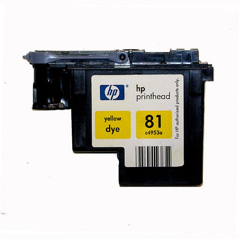 HP 81 Designjet 5000 5500 Dye Yellow Print Head C4953A-R