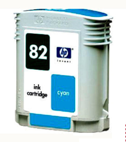 C4911A HP 82 Designjet Cyan Ink - Partially Used