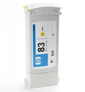 C4943A HP 83 Yellow Ink PARTIALLY USED OEM - 55% FULL MINIMUM