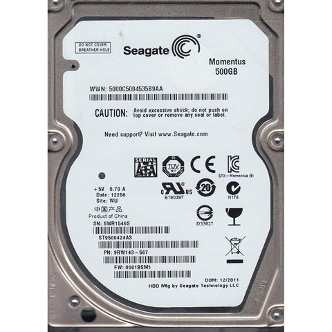 HP Designjet T1500, T2500 New 500gb Hard Disk Drive HDD L2Y23-67005, L2Y22-67004