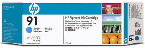 HP 91 Light Cyan Ink Cartridge (C9470A) PARTIALLY USED - 55% FULL MINIMUM