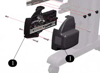 Q1271-60684 HP DesignJet 4500 Right Side Spindle Support TRAY 2