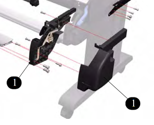 Q1271-60619 HP DesignJet 4500 Right Side Spindle Support TRAY 1