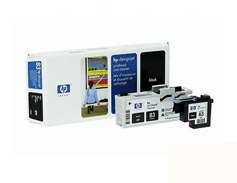 HP 83 Designjet 5000 5500 UV Black Print Head & Cleaner C4960A New OEM