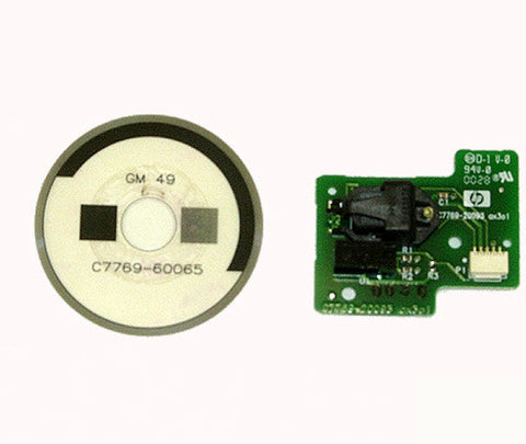 Designjet 500, 510, 800 Drive Roller Encoder Sensor with Disk C7769-60384, C7769-60254
