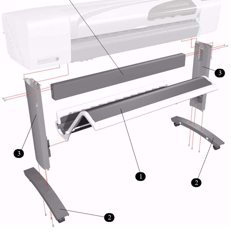 HP Designjet 500, 510, 800 Printer Floor Stand