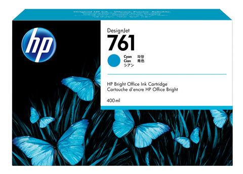 NEW OEM Designjet T7100 HP 761 Cyan Ink Cartridge 400ml CM994A