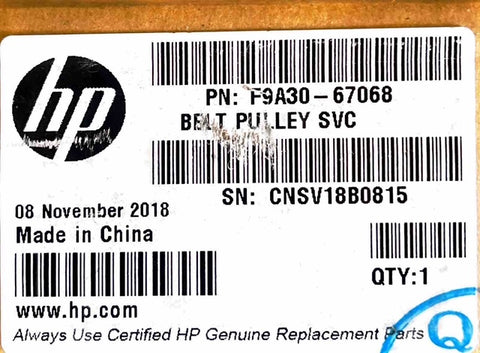 *NEW* HP F9A30-67068 Belt Pulley 36-Inch