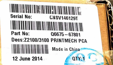 *NEW IN BOX OEM* HP Designjet Z2100/Z3100/Z3100ps Q6675-67801, Q6675-60018 PrintMech PCA