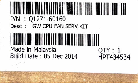 *NEW IN BOX OEM* Q1271-60160 HP GW CPU Fan Service Kit for Design Jet 4000, 4500 Z6100