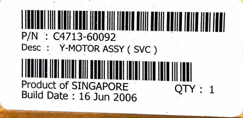 *NEW IN BOX OEM* Scan-Axis Motor (Y-axis) with tensioner for HP Designjet 430, 450, 488 Printers C4713-60092