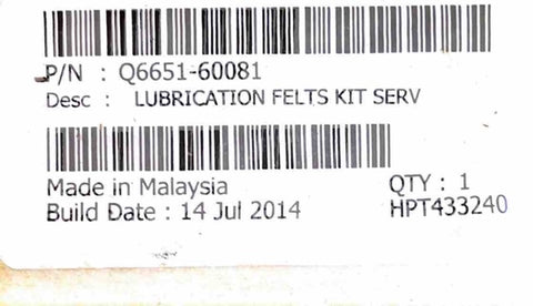 *NEW IN-BOX OEM* Q6651-60081 Lubrication Felts Kit for HP DesignJet Z6100 L25500 L26500 L28500