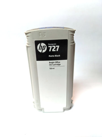 HP 727 Matte Black Ink Cartridge 130 ml B3P22A - Partially Used
