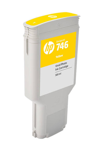 OEM HP 746 Yellow Ink Cartridge P2V79A - Partially Used - 55% FULL MINIMUM