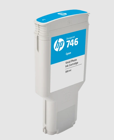 OEM HP 746 Cyan Ink Cartridge P2V80A - Partially Used - 55% FULL MINIMUM