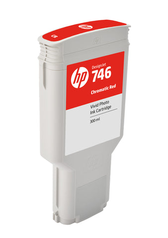 OEM HP 746 Chromatic Red Ink Cartridge P2V81A - Partially Used - 55% FULL MINIMUM