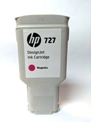 HP 727 Magenta Ink Cartridge 300ml F9J77A - Partially Used