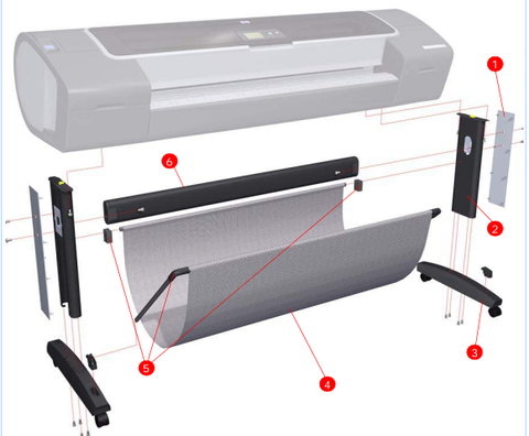 HP Printer Floor Stand for Designjet Z2600, Z5600, Z5400, T790, T1300, T2300