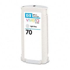 HP 70 130-ml Light Grey Ink PARTIALLY USED (C9451A)  - 55% FULL MINIMUM