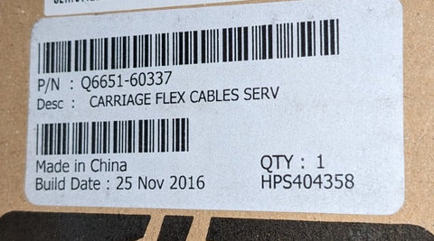 Q6651-60337 Carriage assembly flex cables - For the HP Designjet T7100 / T7200 / Z6100 / Z6200 / Z6600 / Z6800