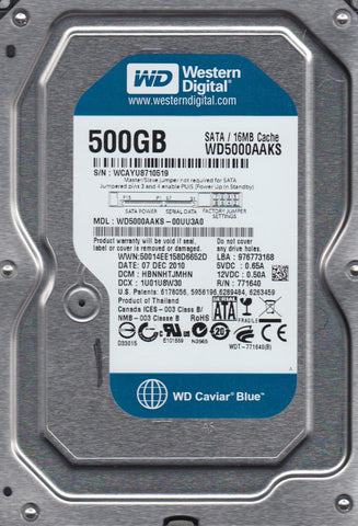 HP Designjet L25500 New 500GB SATA Hard Disk Drive Lifetime Warranty CH955-67119